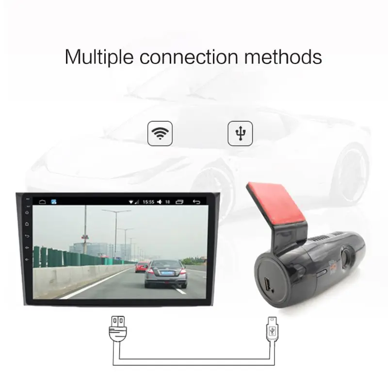 Автомобильный видеорегистратор камера Full HD 1080P USB Hide мини-приборная панель рекордер Wifi навигация ночного видения широкий угол вождения рекордер