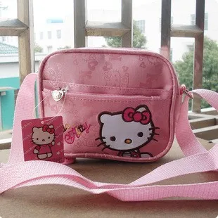 Hello kitty/Повседневная сумка на плечо для девочек; модные водонепроницаемые детские сумки; закрылки; Кошелек для монет