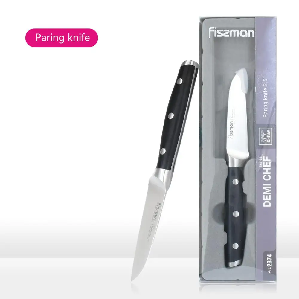 FISSMAN 3 5 дюймовый нож для чистки овощей серия Half Chef немецкие стальные кухонные
