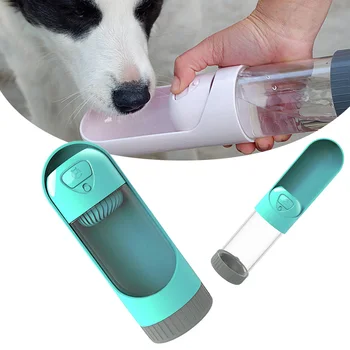 

Portable Pet Dog Water Bottle Drinking Bowl Small Large Dogs Outdoor Travel Feeding Water Dispenser Activated Carbon Filter Bowl