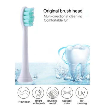 

2PCS Electric Toothbrush Heads Ultrasonic 3D High-density Electric Tooth Brush Heads Oral Care for SOOCAS Xiaomi