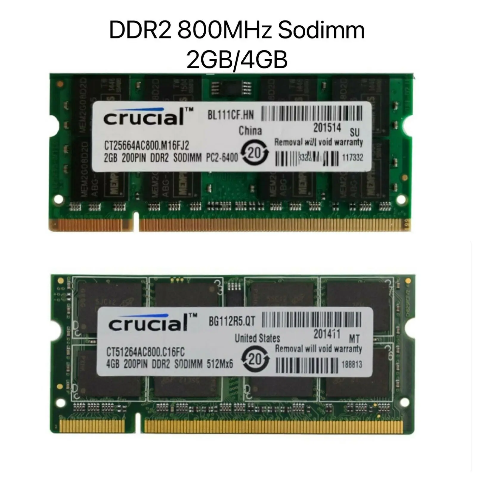 Память для ноутбука Crucila 2 ГБ 4 8 800 МГц DDR2 667 контактов ОЗУ компьютера | Компьютеры и