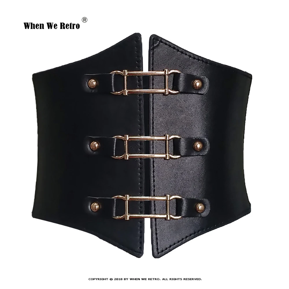 

PU Leather Wide Waist Belt for Women VD2604 cinturones para mujer Corset Goth Ceinture Cinturones pasek damski