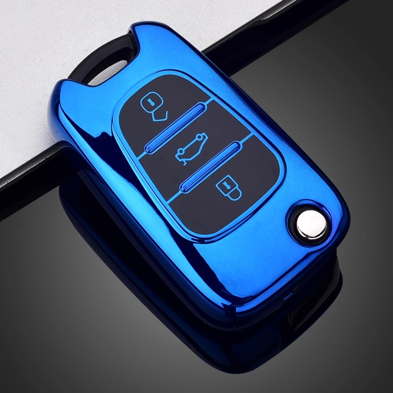 Car Key Case For Kia Sportage Rio 3 Soul Optima Ceed Pro K5 K2 Pride For Hyundai i20 i30 ix20 ix35 elantra accent shell cover key case key case cover car key shell