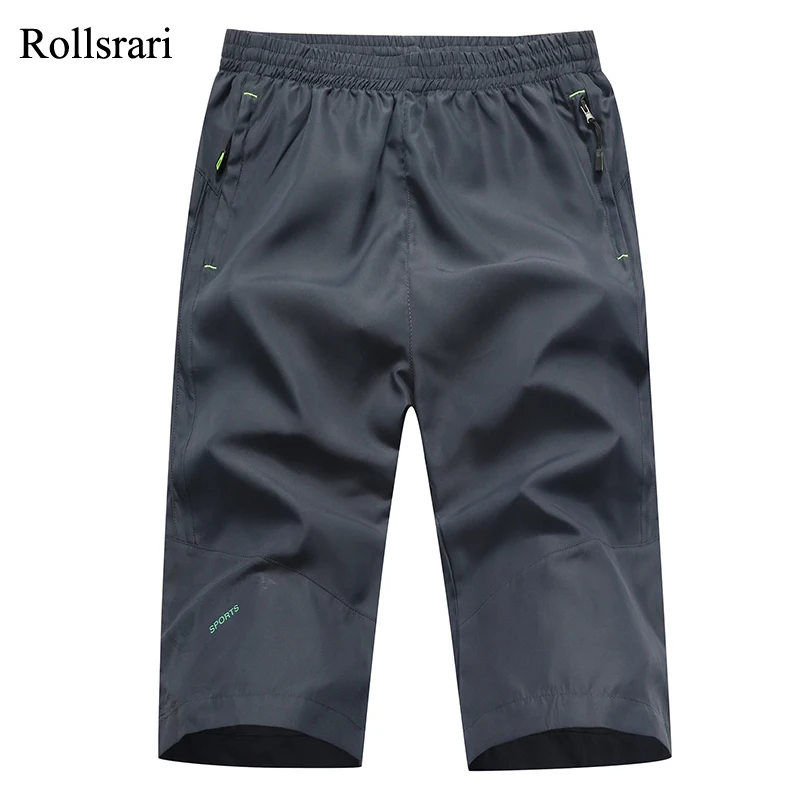 Bermuda Shorts Knee-Length Mens Casual Elasticity Quick-Dry Breathable Plus-Size Brand