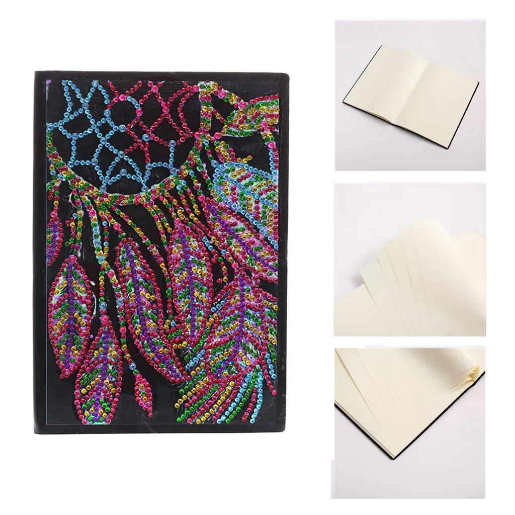 

Diamond Painting Notebook DIY Dreamcatcher Special Shaped Diamond Embroidery Cross Stitch A5 Notebook Diary Book Christmas Gifts