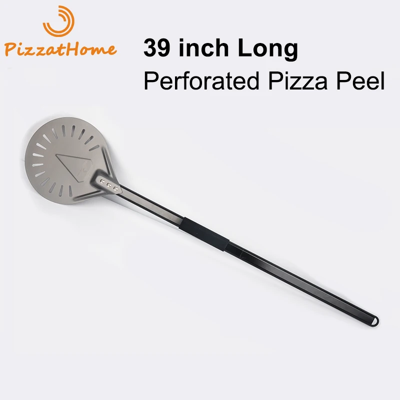 PizzAtHome твердое покрытие ложки с длинной ручкой 9 дюймов перфорированные съемный