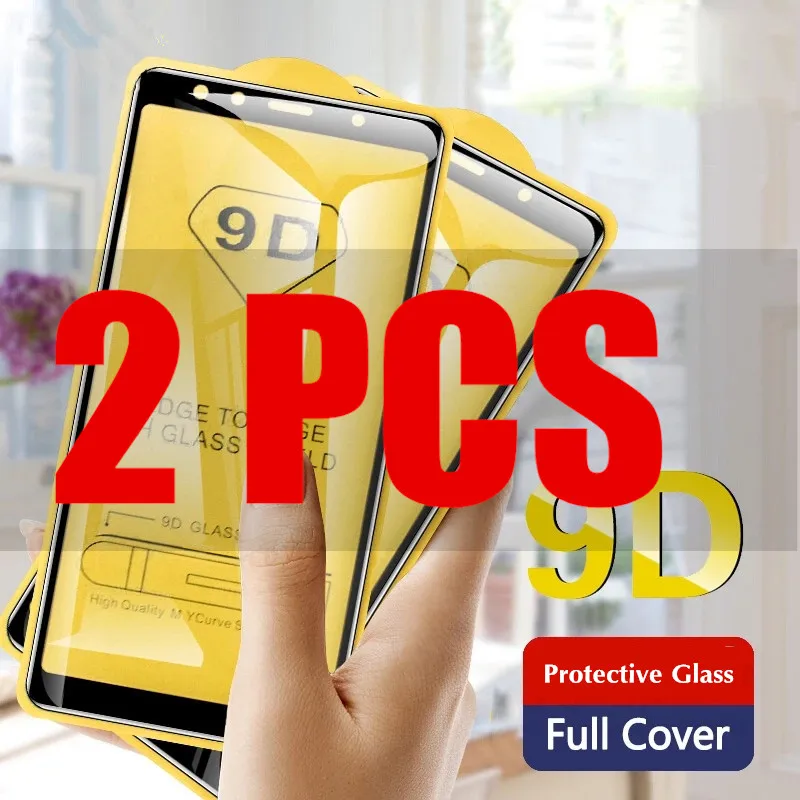 

2Pcs 9D Glass For Samsung Galaxy A6 2018 Samsung A6 Plus A6+ A 6 Plus Protective Glass on the for A6plus Screen Protector Film