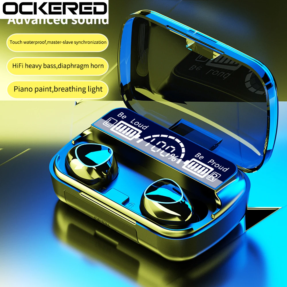 TWS Wireless Earphone Bluetooth 5 1 Headphone HIFI Stereo Earbuds Sport Headset 2000mAh Charging Box