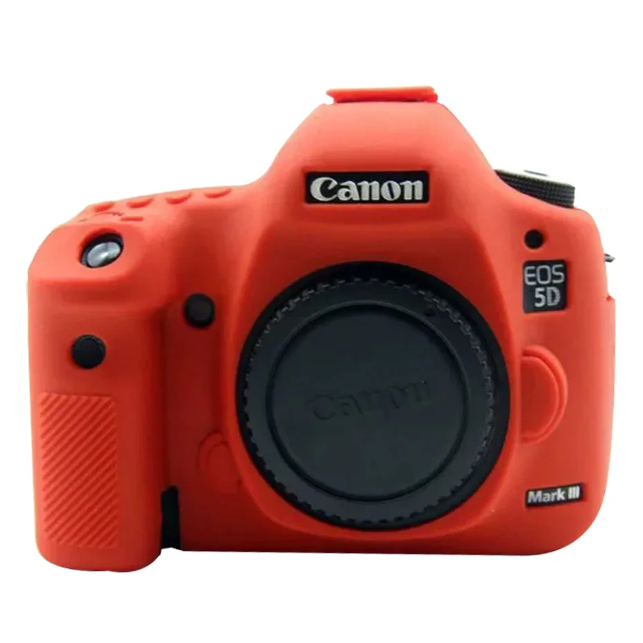 Оранжевый CAENBOO для Canon 5DMark III 5DS 5DSR сумка для камеры Мягкий силиконовый резиновый защитный чехол для корпуса чехол для Canon 5DMark III 5D3 сумка - Цвет: Оранжевый