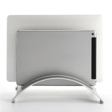 Алюминиевый ноутбук с двойной вертикальной подставкой Настольный Монтажный кронштейн для планшета MacBook Pro с вертикальным кронштейн для хранения