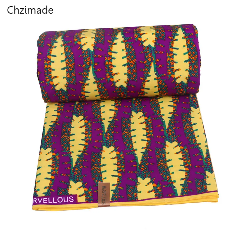 

Chzimade 1Yard Ankara African Polyester Wax Prints Sewing Fabric For Party Dress Making Home Decoration