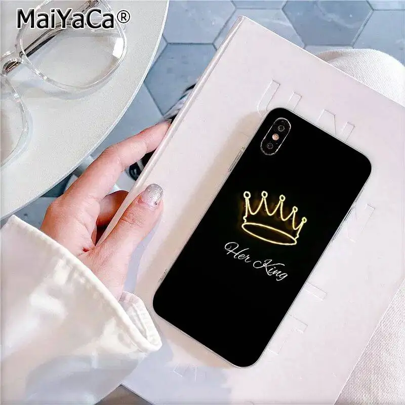MaiYaCa черный фон флуоресцентный Неон Королева Роза Coque Оболочка Чехол для телефона для iPhone 11 pro 8 7 6 6S Plus X XS MAX 5 5S SE XR