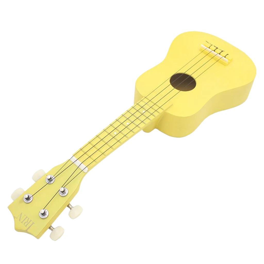 Yellow 21 ''4 струны Гавайские гитары, Гавайские гитары, музыкальный инструмент для начинающих - Цвет: Yellow