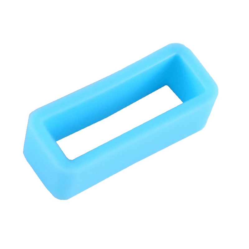 Watchbands Strap Loop ring Silicone Rubber Watch Bands Holder Locker Wrist Watch Accessorie 14 16 18 20 22 24 26mm(2 packs - Цвет ремешка: light blue