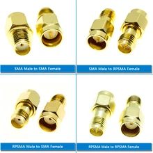 1X Pcs Kit Set RP-SMA RP SMA To RPSMA SMA Male & Female Push-On Quick Directly Plug Socket Brass Straight Coaxial RF Adapters
