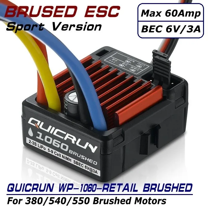 Quicrun 1060 Brushed 60a Brushed Electronic Speed Controller Wp1060
