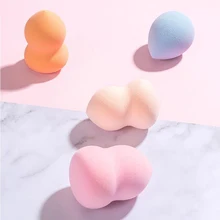 1 шт. Косметическая пуховка в форме тыквы с коробкой для хранения, мягкие двойные головки, спонж для нанесения основы под макияж, пудра, пуховка, гладкие влажные косметические инструменты