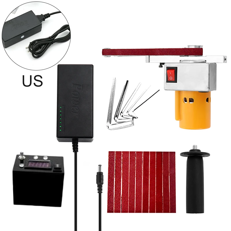 

Strap Sander Belts Wrenches Kit Portable Woodwork Polishing Repair Grinder Set