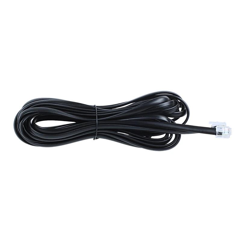 

6P6C RJ11 Telephone Extension Fax Modem Cable Line 5M Length Black