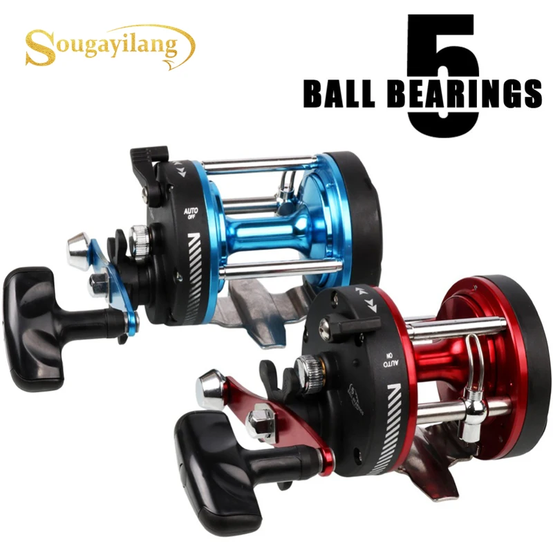 

Sougayilang Trolling Fishing Reel 5 Ball Bearings Right Hand High Quality Fishing Spinning Reel Saltwater Reels Casting Fishing