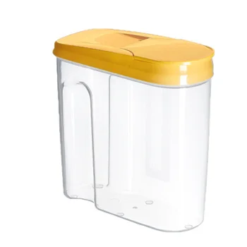 

1.8L Clear Food Storage Box Cereal Dispenser Dry Food Grain Rice Container Portable Container Organizer Kitchen Storage