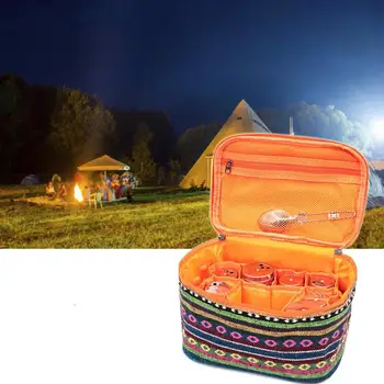 

Outdoor Picnic Portable Bag Lunch Bag Spice Box Package Insulation Package water-resistant #2S04