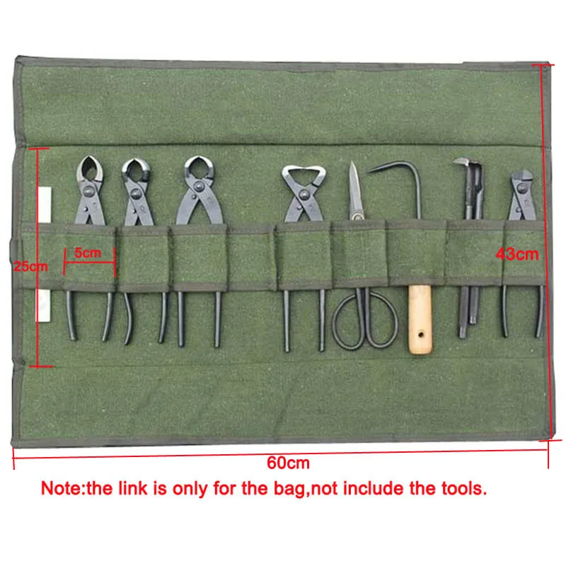 bike tool bag 600x420mm Japanese Bonsai Tools Storage Package Roll Bag Canvas Tool Set Case bucket tool bag