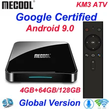 ТВ-приставка Mecool KM3 Android 9,0, сертифицированный Google, Android tv Amlogic S905X2 4G 64G KM9 Pro 2/16G 4/32G 4K Wifi, смарт-ТВ приставка H96 max