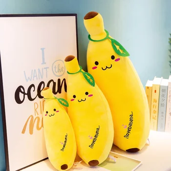 

35/50cm Soft Banana Plush Pillow Children Toy Simulation Cotton Fruit Design Doll Cushion Children Gift Toys Bedroom Decoration