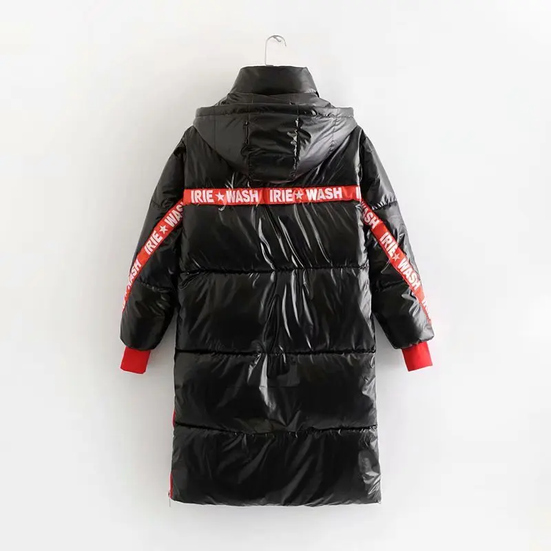 

2018 Winter Street Cool Europe And America WOMEN'S Dress Long Sleeve Hooded Loose Women's Cotton-padded Clothes Rm191006