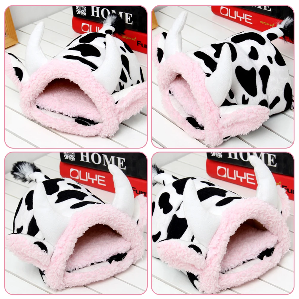 Pet Soft Warm Nest House Sleeping Bed For Hamster Cute Small Animals Plush Cage Mat Pet Hamster Sleeping Bed House