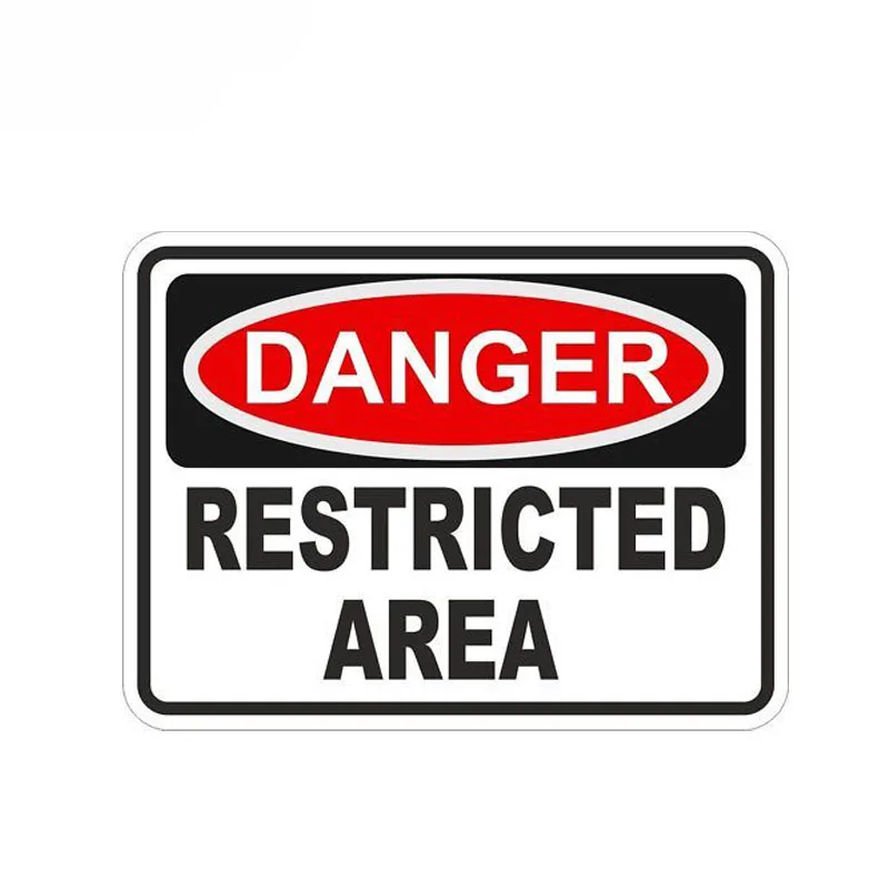 

Creative Car Sticker Warning Personality DANGER RESTRICTED AREA car deco decals Vinyl Cover scratches waterproof PVC