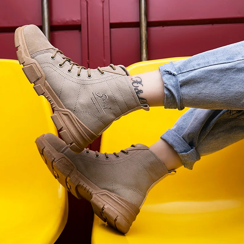 

Martin Boots Men's Spring And Autumn Breathable Versatile England Hight-top Shoe Mid-top MEN'S SHOES Workwear Trendy Shoes Canva