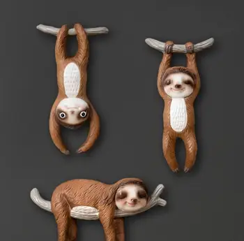 

Nordic Cute Resin Sloth Animal Wall Hanging Children Room Decoration Coffee Shop Bookstore Wall Decor room decor