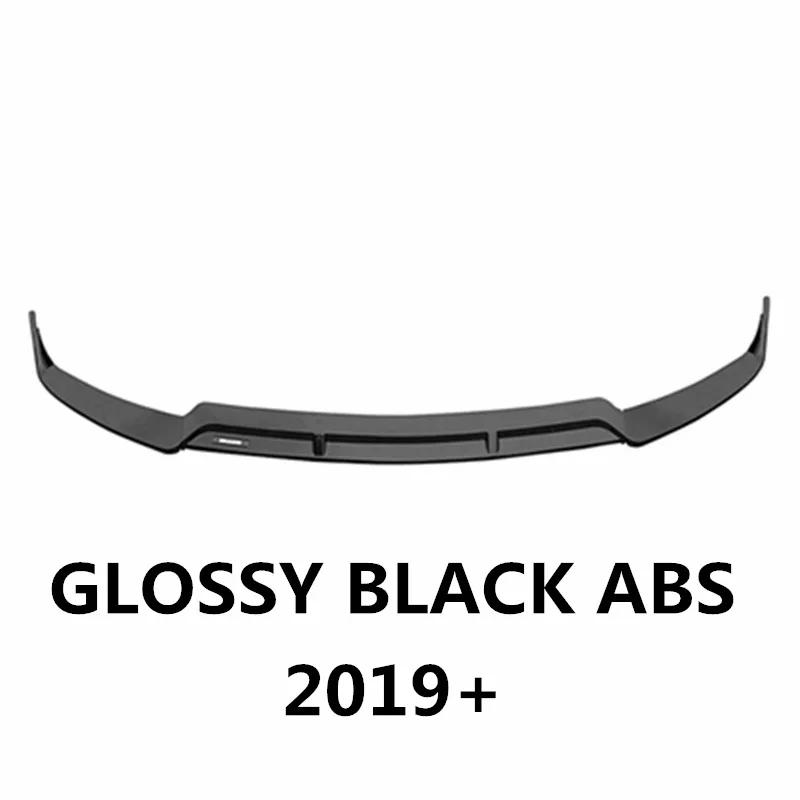 3 шт глянцевый черный ABS передний бампер для Mercedes W205 C Класс C200 C250 Sport Edition углеродное волокно внешний обвес - Цвет: Glossy Black 19