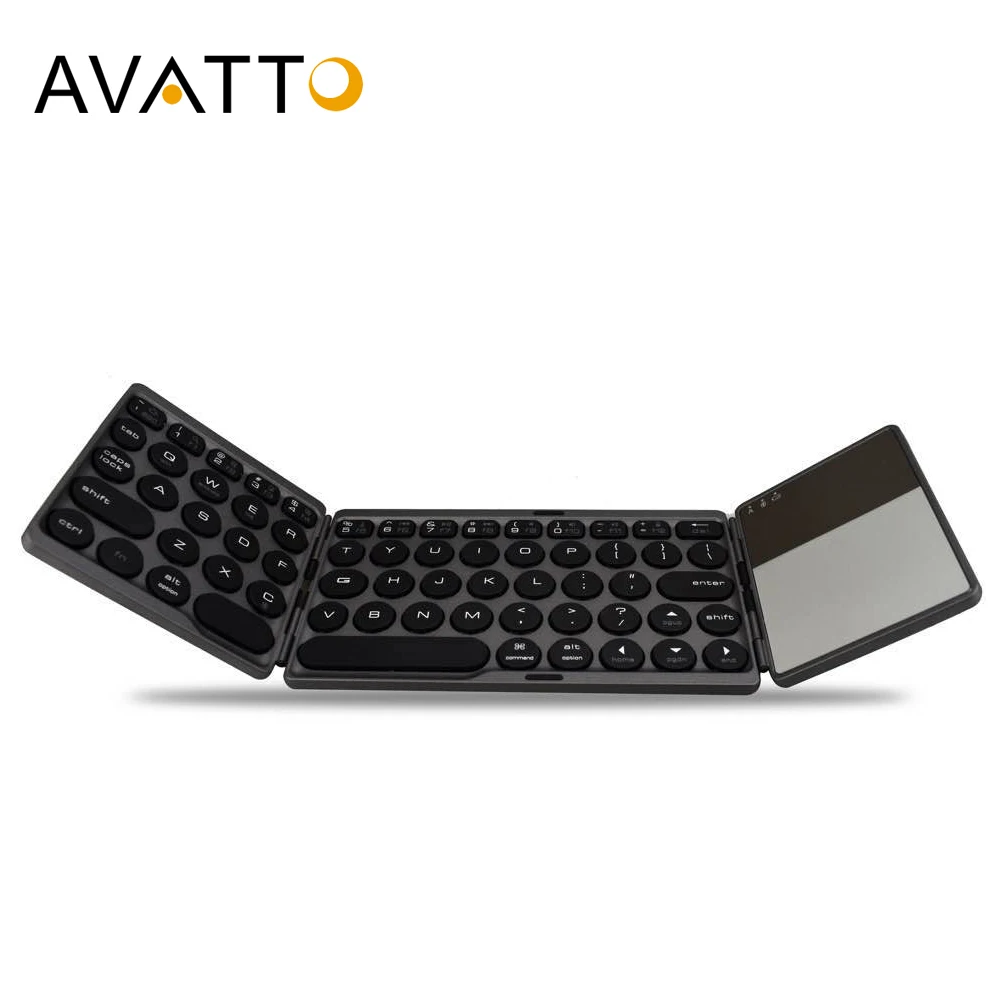 AVATTO B033 Portable Bluetooth Folding Mini KeyboardFoldable BT Wireless Touchpad Keypad For IOS/A