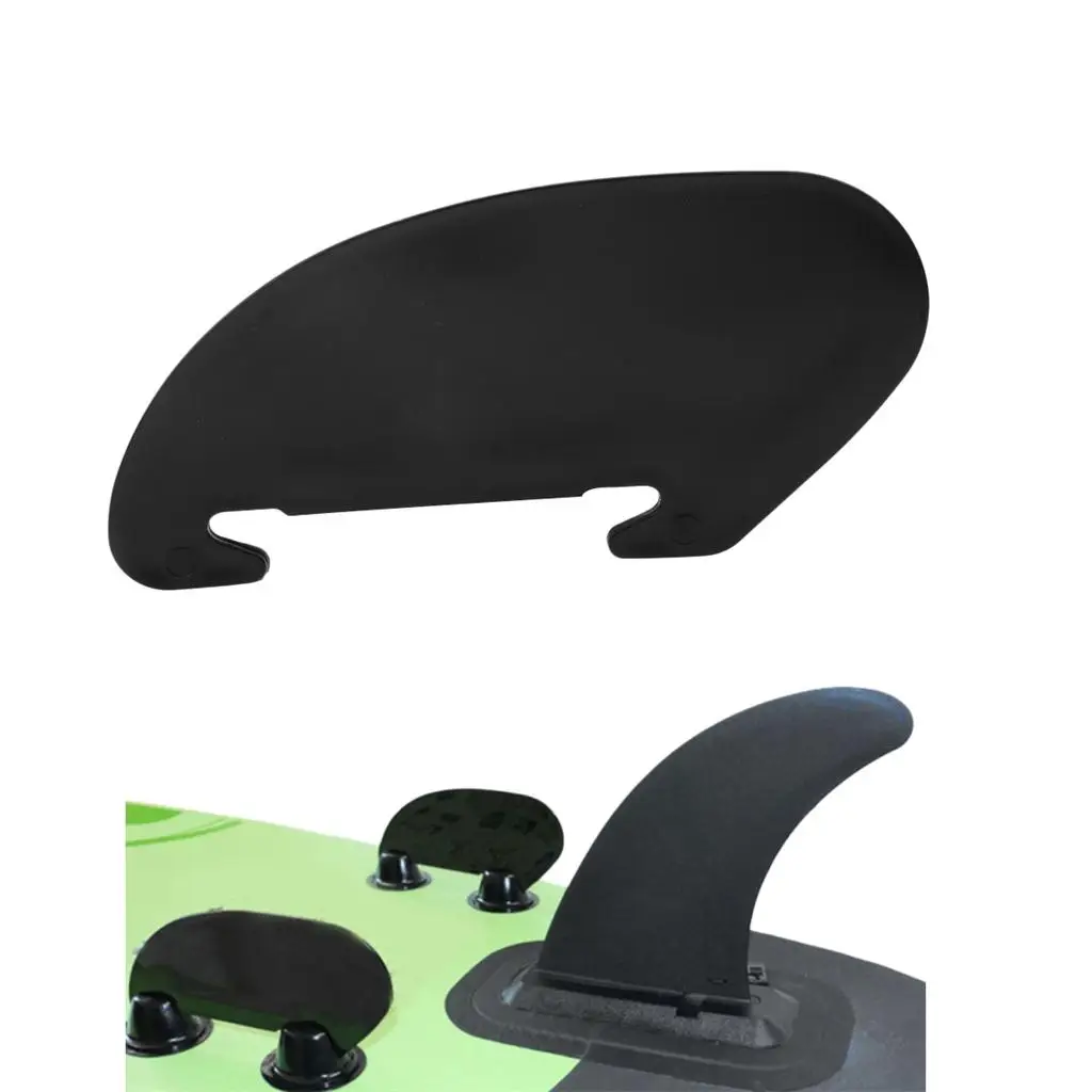 Premium Black ABS Kayak Canoe Boat Tracking Fin Skeg Watershed Board - UV Stable & Durable