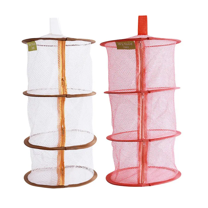 Underwear Bra Laundry Sweater Hanging Basket Windproof Folding Multi-Layer Drying Rack Mesh Clothes Dryer Net