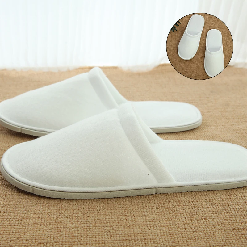 1 Pair Sanitary Party Home Guest Use Men Women Unisex Closed Toe Shoes