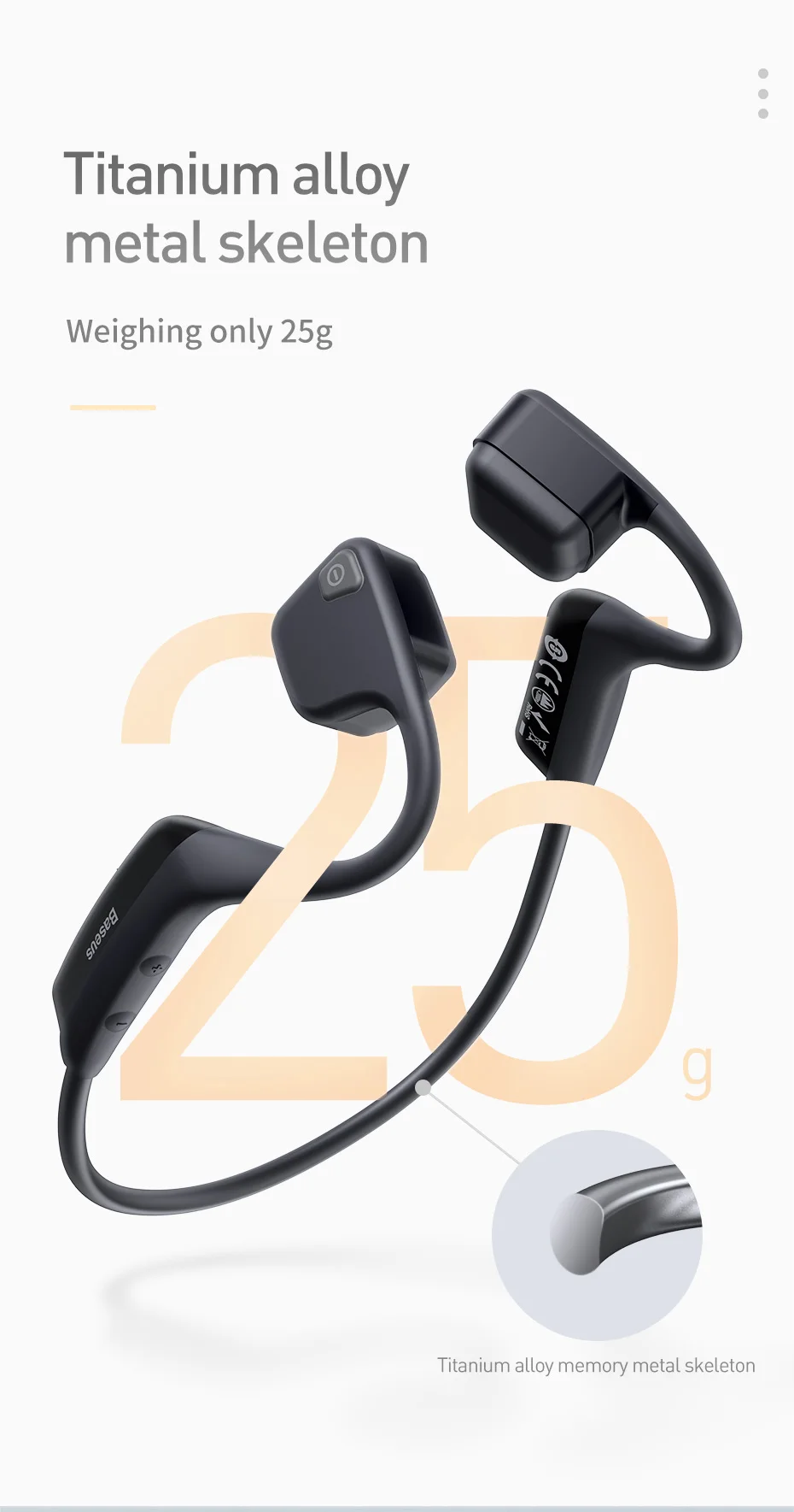 Baseus C10 Bluetooth Earphone For iPhone Xiaomi Music Earphone Wireless Headset 5.0 Bluetooth Wireless Headset With Music