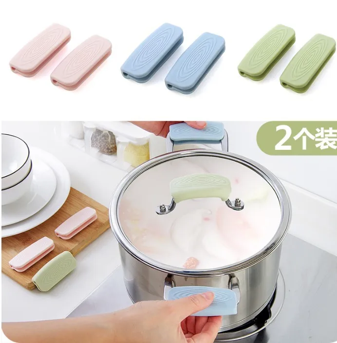

High-temperature Resistant Heat Resistant Silica Gel Insulation Clamp Wok Steamed Stew Pot Handle Sleeve Pot Cover guo er tao An