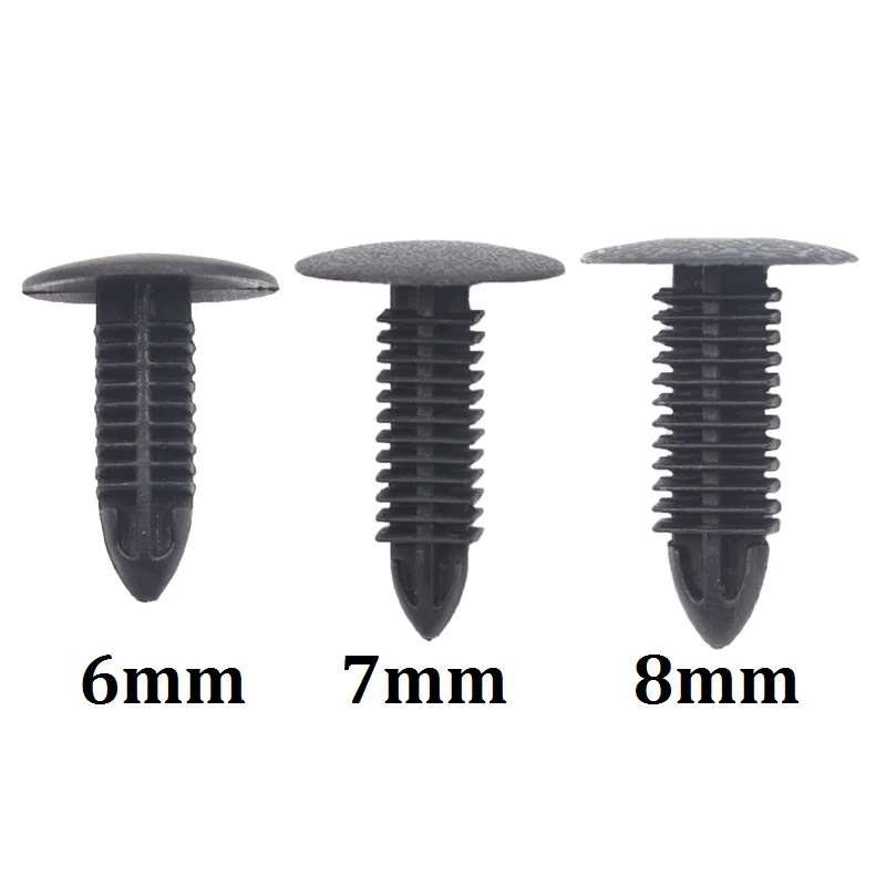 aliexpress.com - 30Pcs Black Plastic Rivets Clips For 6mm 7mm 8mm Auto Fasteners Car Trunk Roof Door Trim Panel Retainer Vehicle Universal