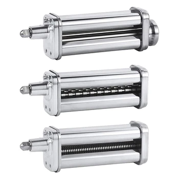 

3-Piece Pasta Roller&Cutters Attachment Set for KitchenAid Stand Mixers,Stainless Steel Spaghetti Maker Accessories