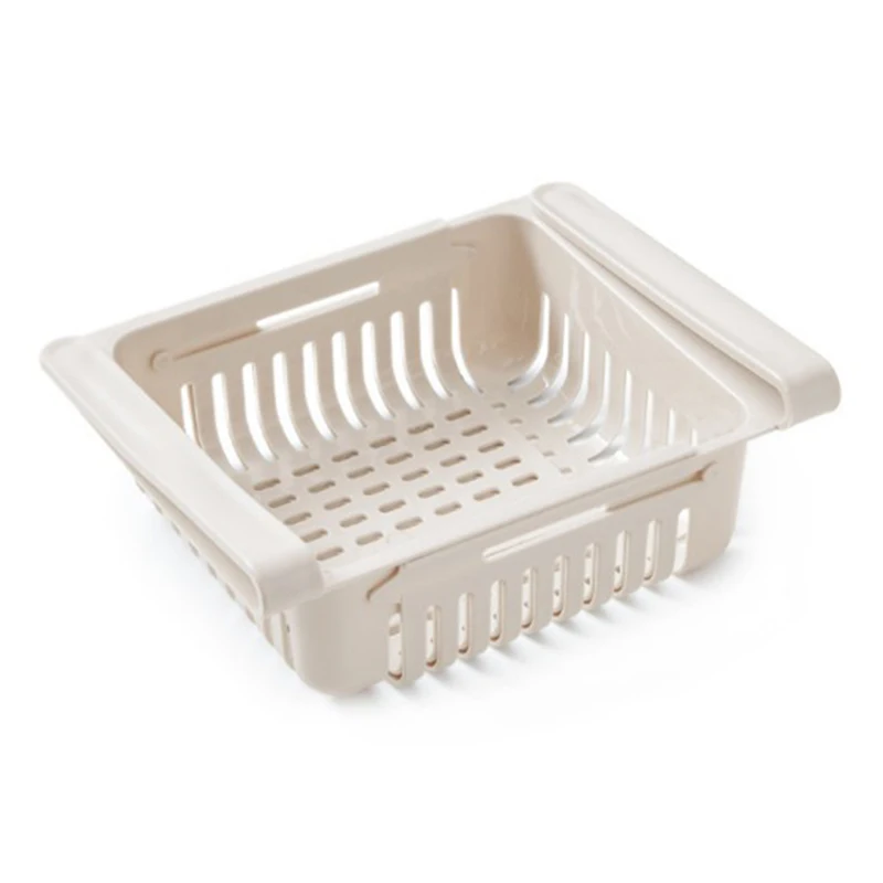 apricot Refrigerator Partition Layer Durable Storage Rack Fruit Vegetable Holder@LS - Цвет: apricot