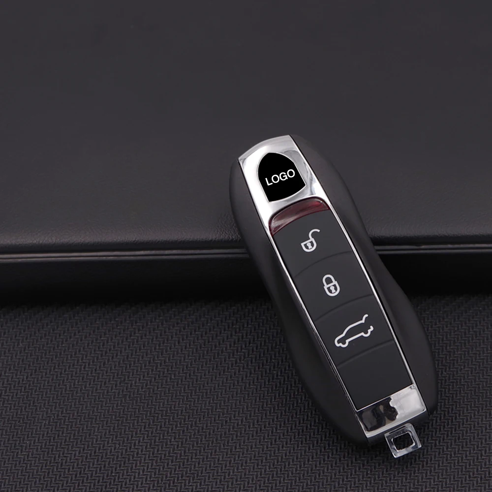 4 цвета чехол для автомобильного ключа для porsche panamera macan 911 718 971 9YA дистанционный смарт-ключ боковая оболочка держатель Защита Крышки - Название цвета: Black B