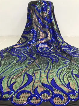 

Latest french lace with sequins beautiful embroidered tulle lace fabric 5BZL-20.51204 high quality