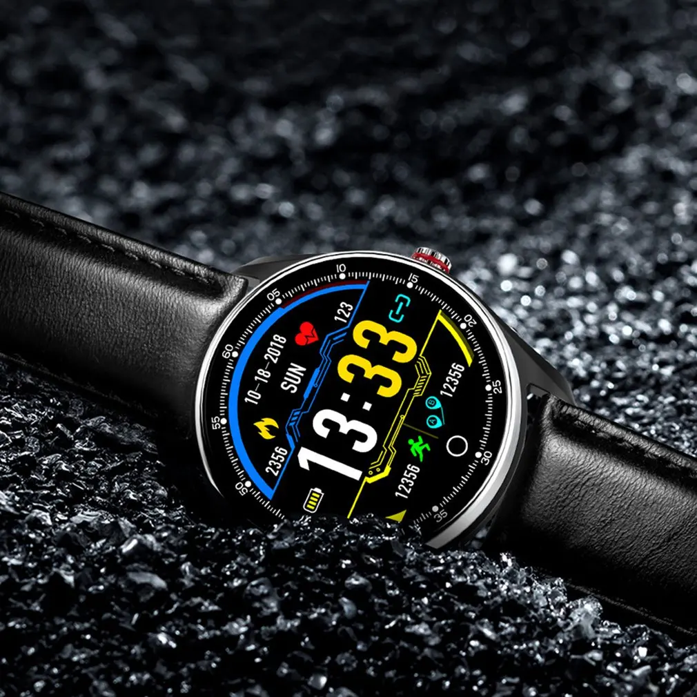 Leather Strap Smart Sports Watch Waterproof Bracelet Smart Sports Step Count Touch Watch Color Screen Smart Watch
