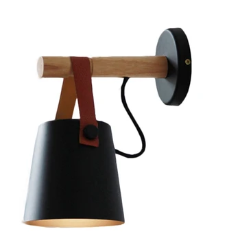 

LED Solid Wood Wall Lamp Bedside Lamp Children's Night Light Modern Nordic Loft Interior Home Decoration Warm White 85-265V