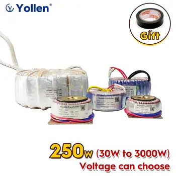 

RING TYPE 250W Toroidal Power Transformer Voltage Customized 220V/380V to 6V/9V/12V/15V/18V/24V/110V Audio power amplifier 250VA